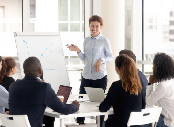 mc-img-hr-learning Group of professionals listing to instructor